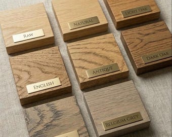 Solid Oak Shelf Samples | Wood Finish Samples for Shelving & Furniture | Handmade in Nottinghamshire | Forest and Fable