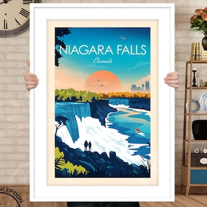 Canada Travel Print, Ontario, Niagara Falls Travel Print, Wedding Gift