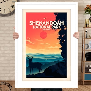 National Park Poster, Shenandoah National Park, National Park Prints by Studio Inception