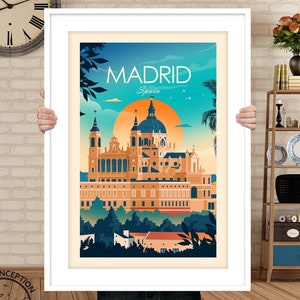 Madrid Print, Spain Wall Art, Madrid, Madrid Poster, Madrid Art, Spain, Wall Art, Spain Prints, Spain Decor, Travel Gift