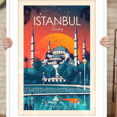 Istanbul Travel Print Istanbul Poster Istanbul Wall Art Etsy