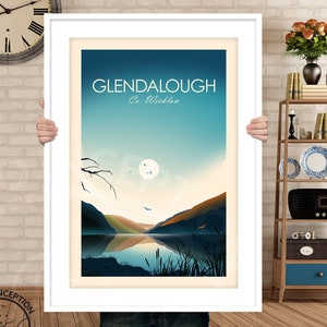 Glendalough County Wicklow Travel Poster Art Print Poster by Studio Inception