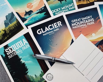 National Park Postcards - Set of 8 - By Studio Inception