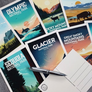 National Park Postcards - Set of 8 - By Studio Inception