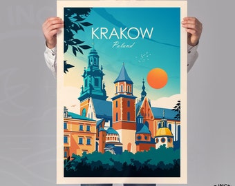 Krakow Poland Print,  Wall Art, Krakow, Krakow Travel Poster, Gallery Wall, Home Decor, Travel Gift