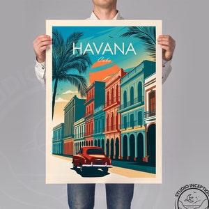 Havana Print - Havana Poster - Honeymoon Gift - Travel Poster - Travel Art - Home Decor - Wall Art - Travel Gift
