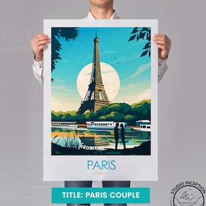 Paris Print featuring Eiffel Tower- Travel Print - Travel Poster - Wall Art - Travel Gift