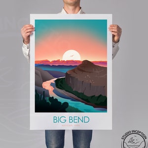 Big Bend National Park Poster Print - Travel Print | Travel Poster, US National Park Print