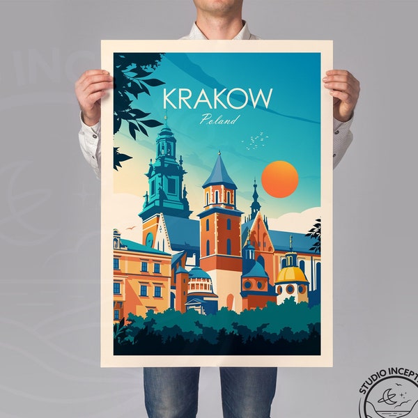 Krakow Poland Print,  Wall Art, Krakow, Krakow Travel Poster, Gallery Wall, Home Decor, Travel Gift