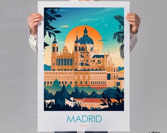 Madrid Print, Spain Print, Madrid Travel Poster Print