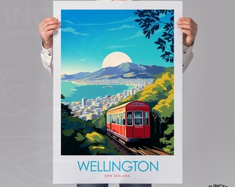 Wellington Travel Print New Zealand Poster