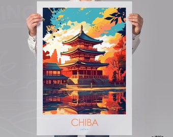 Chiba Travel Poster Print Japan Travel Print Wall Art Home Decor