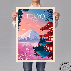 Tokyo Print - Japan Print Poster Mount Fuji Travel Poster