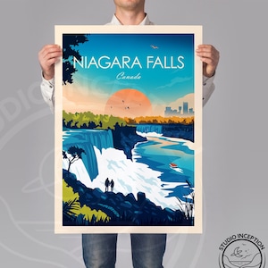 Canada Travel Print, Ontario, Niagara Falls Travel Print, Wedding Gift