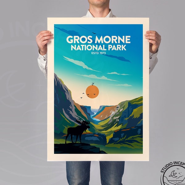 Canada National Park Poster - Gros Morne Print - Travel Print - Travel Poster - Wall Art - Home Decor