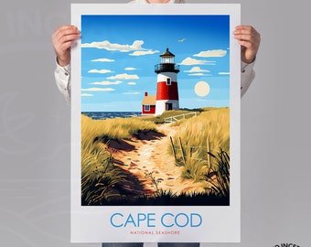 Cape Cod Print, United States, Massachusetts Travel Poster, Cape Cod Poster, National Park Gift, Framed Travel Prints, Travel Art