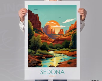 Sedona Poster Print Arizona Wall Art Travel Gift Honeymoon Souvenir