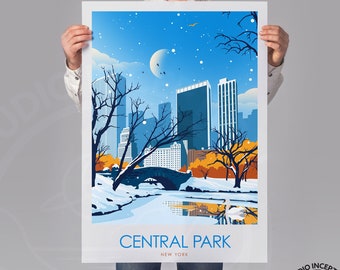 New York Central Park Print in winter