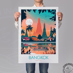 Bangkok Travel Print Thailand Poster