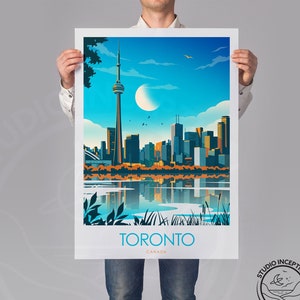Toronto Skyline travel print - Canada Poster