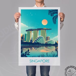 Singapore Print Southeast Asia Travel Poster