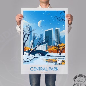 New York Central Park Print in winter