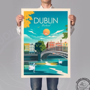 Dublin Art Print Poster Ireland Wall Art