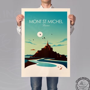 Mont Saint Michel in France Travel Print, Travel Gift, Holiday Souvenir