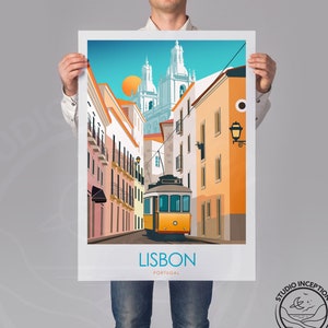 Lisbon Print, Wall Art Portugal Travel Print Poster Gift