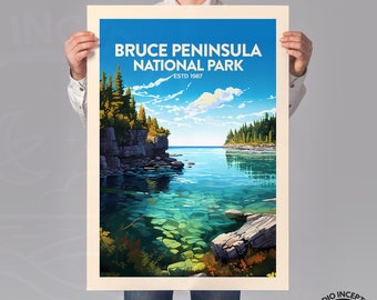 Bruce Peninsula National Park Print, Canada Poster, Travel Gift, Wall Art, Home Decor, Personalised Gift, Canada Gift