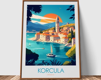 Korcula Travel Print Croatia