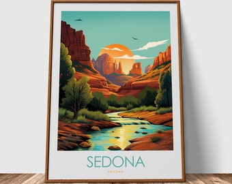 Sedona Poster Print Arizona Wall Art Travel Gift Honeymoon Souvenir