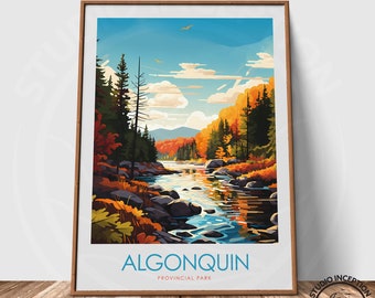 Algonquin Provincial Park Travel Print Canada Poster Algonquin Travel Poster Algonquin Print, Canada Gift Wall Art Studio Inception