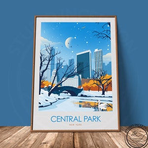 New York Central Park Print in winter