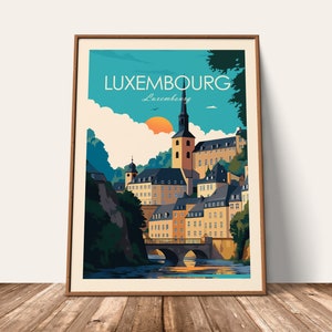 Luxembourg Travel Print Luxembourg Wall Art Luxembourg Gift Luxembourg Poster Wall Hanging Home Décor Wall Art