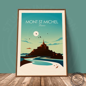 Mont Saint Michel in France Travel Print, Travel Gift, Holiday Souvenir