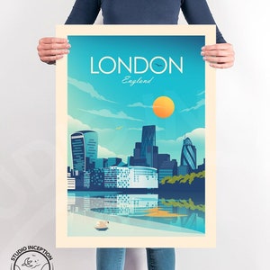 London Travel Print, London Skyline Poster