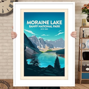 Banff National Park Print - Moraine Lake  by Studio Inception