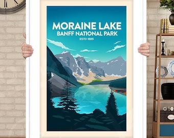 Banff National Park Print - Moraine Lake  by Studio Inception