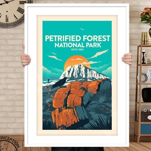 Nationalpark Poster | versteinerter Forest National Park Poster | Reise Poster | Atelier Invention