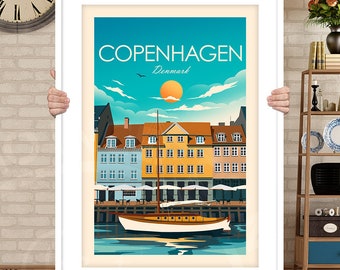 Copenhagen Print Scandinavian Print Travel Memory Denmark - Etsy