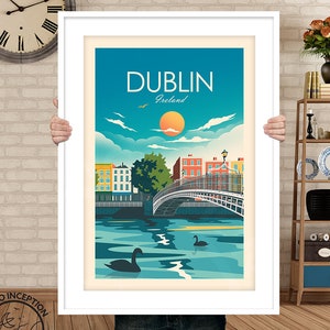 Dublin Travel Print, Ireland, Irish Art