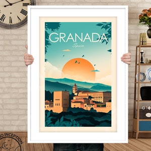 Granada Print, Spain Wall Art, Spain Gift, Spain Poster, Barcelona Art, Spain, Wall Art, Spain Prints, Andalusia