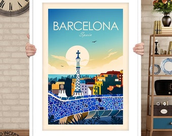 Barcelona Print, Spain Wall Art, Barcelona, Barcelona Poster, Barcelona Art, Spain, Wall Art, Spain Prints, Spain Decor,