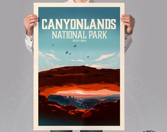 Canyonlands Print - Utah poster - National Park Wall Art Print - USA Poster | Travel Poster