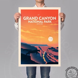 Grand Canyon Poster Established edition, Grand Canyon National Park Print by Studio Inception (Unframed)