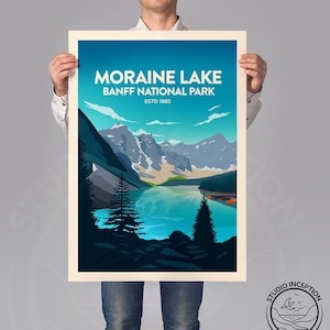 Banff National Park Print - Moraine Lake  by Studio Inception