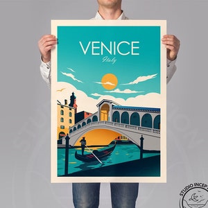 Venice Italy Art Print, Poster, Travel Print, Travel Poster, Wall Art, Living Room Prints