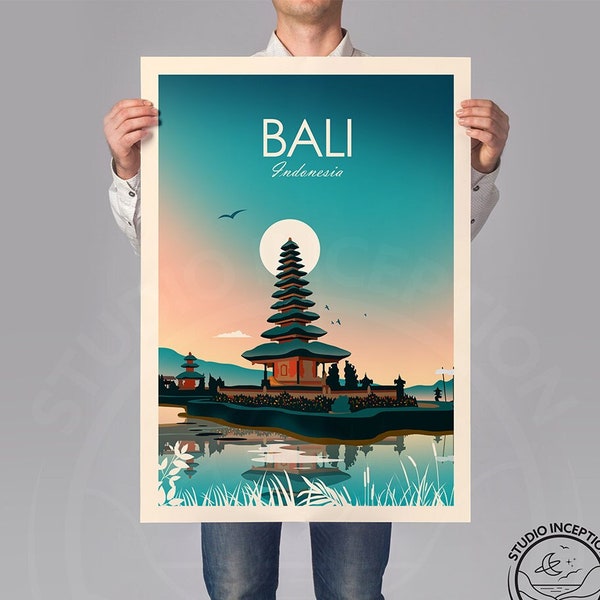 Bali Print Indonesië Travel Print Art Print Poster Print Bali Print Bali Poster Reisposter, Kunstafdrukken, Huwelijkscadeau