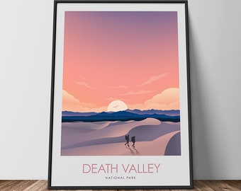 Death Valley National Park Poster Print Home Decor Wall Art Travel Poster Travel Print Art print Travel Gift, Hiking Print, Wanderlust